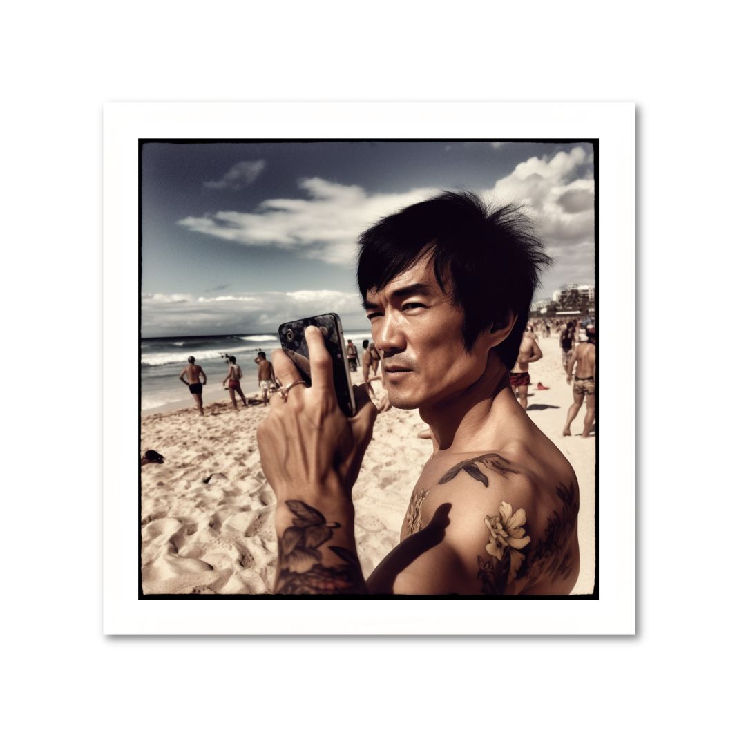 BRUCE LEE SELFIE - DOTCOM ART