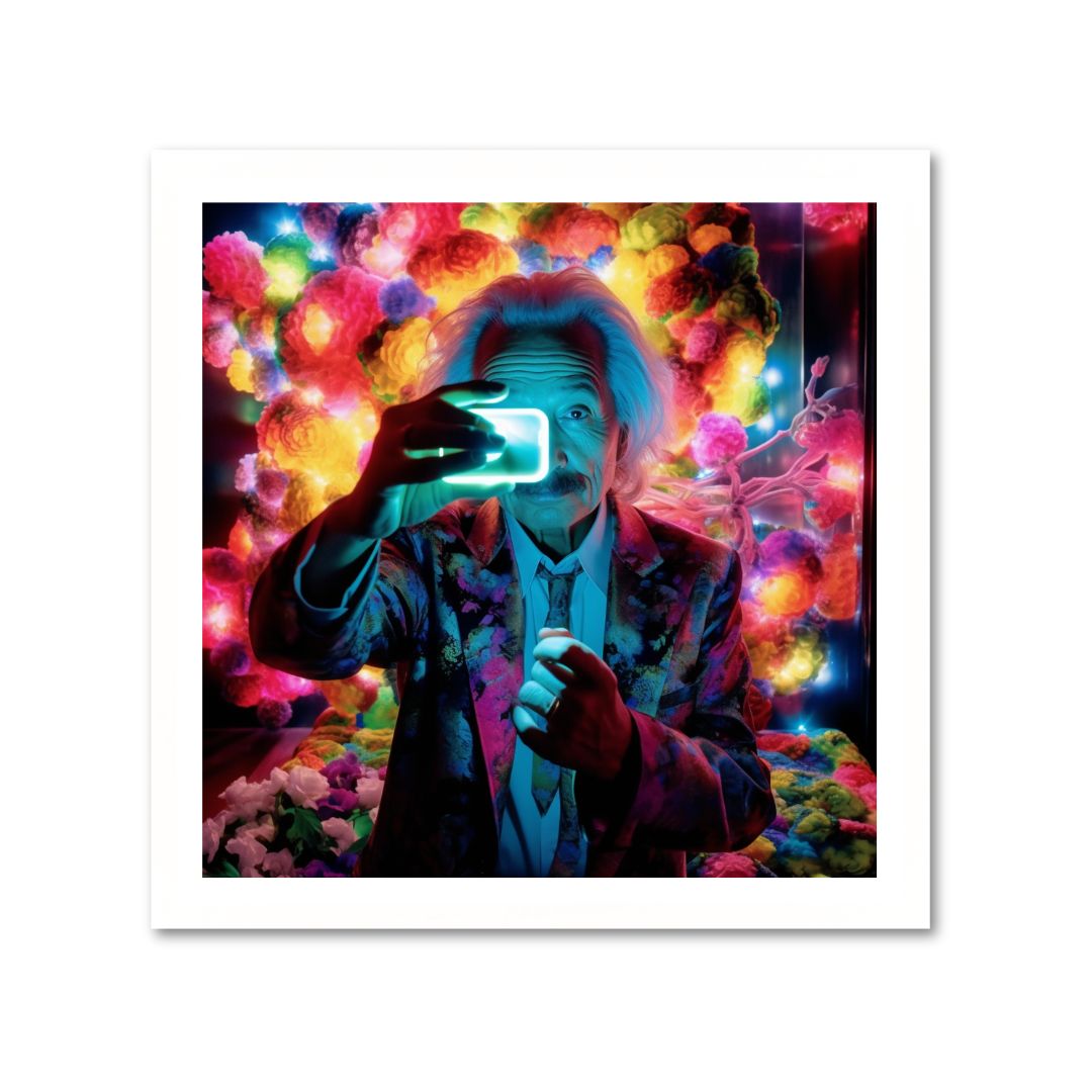 EINSTEIN SELFIE - DOTCOM ART